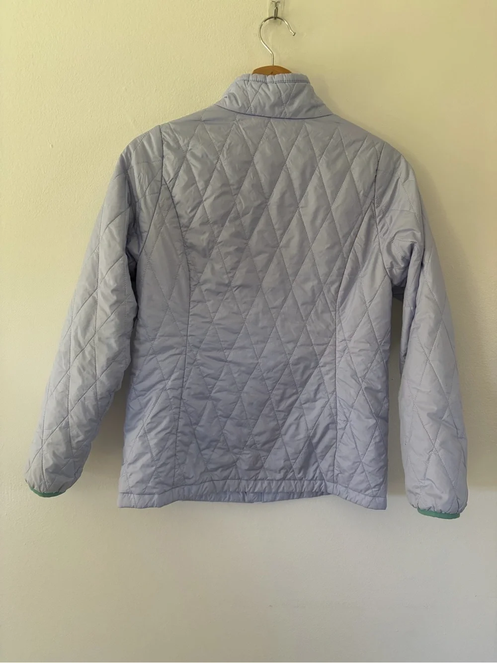 Patagonia Girl's Nano Puff Purple Full-Zip Primaloft Diamond Quilted Jacket